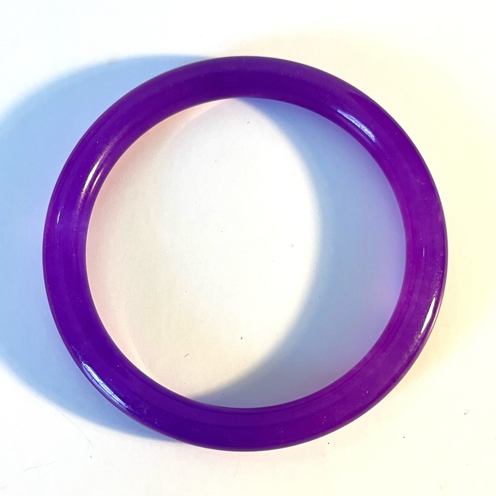 Genuine Purple Jade Bangle Bracelet